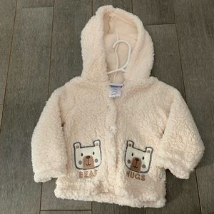 Thin unisex fleece baby jacket.